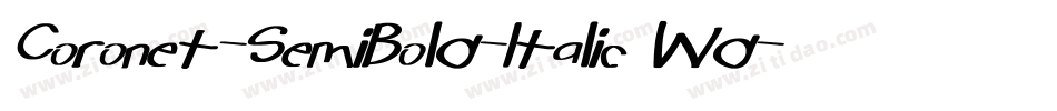 Coronet-SemiBold-Italic Wd字体转换